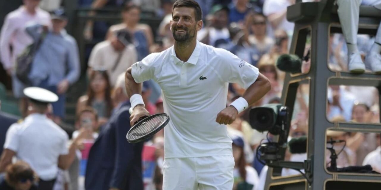 Djokovic logra otro récord en Wimbledon y bromea sobre tomar margaritas con sus rivales