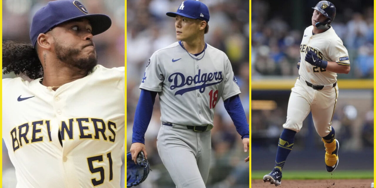 Peralta lanza seis entradas en blanco, Cerveceros aplastan 9-1 a Dodgers y sacan rápido a Yamamoto