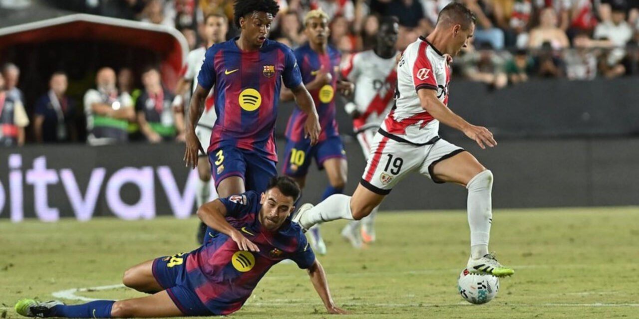 Barcelona deja ir sus primeros puntos ante Rayo Vallecano