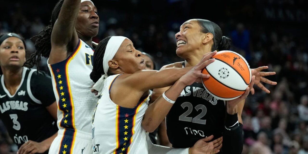 Las Aces vencieron a Fever 107-98 en tiempo extra del quinto juego de las semifinales y avanzaron a las Finales de la WNBA para enfrentar a las Phoenix Mercury.