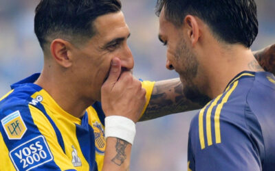 Rosario Central y Boca Juniors igualan en duelo entre Di María y Paredes