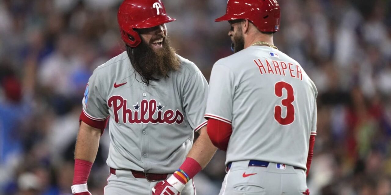 Jonrón de 3 carreras de Marchon impulsa a los Filis a vencer a los Dodgers 9-6