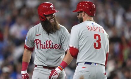 Jonrón de 3 carreras de Marchon impulsa a los Filis a vencer a los Dodgers 9-6