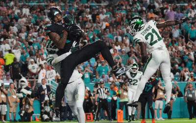 Darren Waller anota dos veces en triunfo de Dolphins 27-21 ante Jets, pero pierden a Hill por lesión