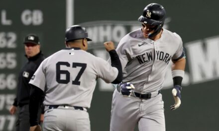 Judge supera a DiMaggio, Gil lanza 6 entradas sin hits y Yankees vencen a Red Sox 4-1