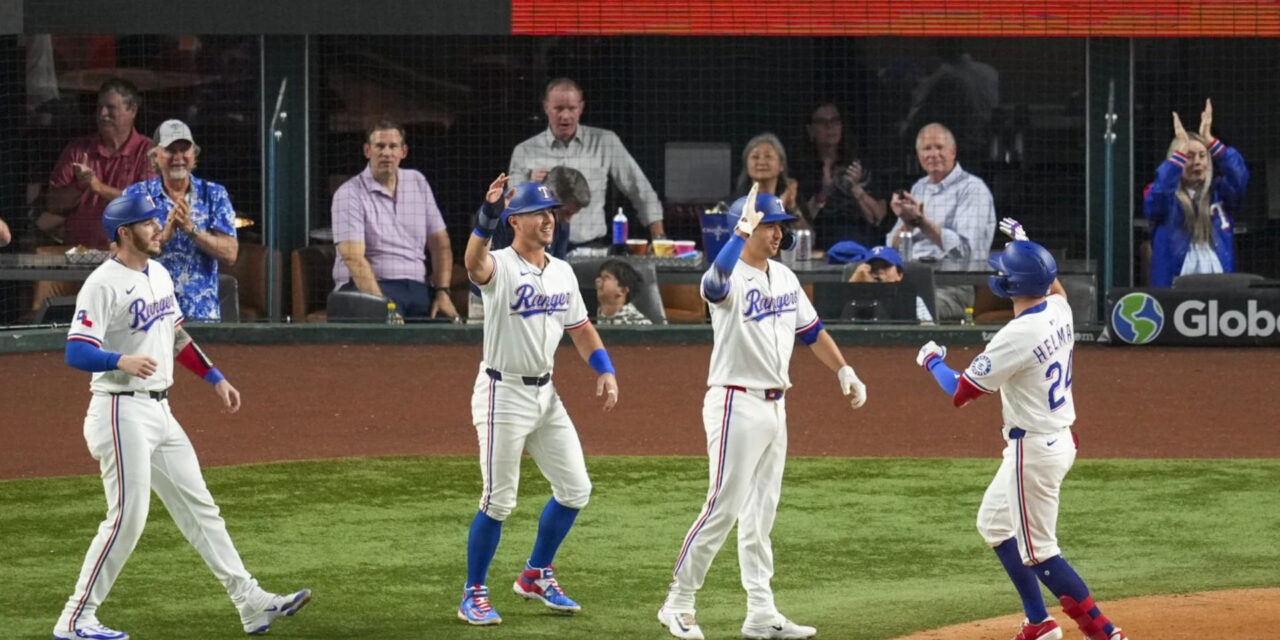 Helman impulsa a los Rangers con un grand slam en la victoria 5-0 sobre los Cerveceros