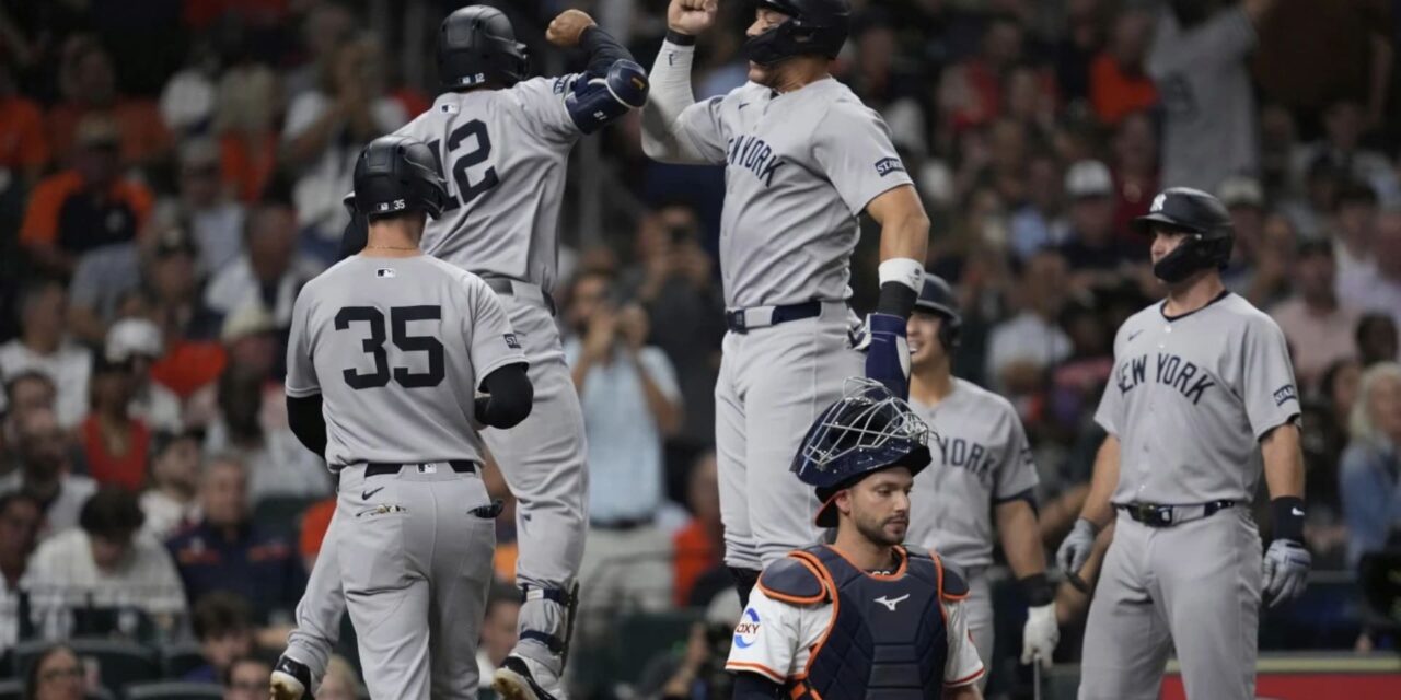 El grand slam de Grisham impulsa a los Yankees a una victoria de 7-1 sobre los Astros