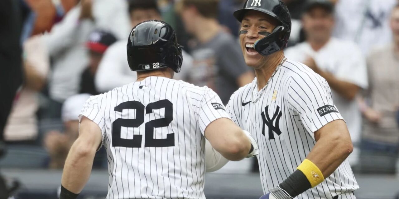 Judge realiza atrapada espectacular y los Yankees vencen 4-3 a Azulejos para acercarse a 2 juegos