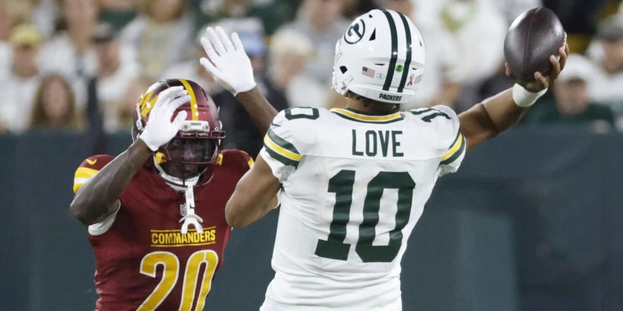 Jordan Love y Tucker Kraft lideran la victoria de los Packers por 27-18 sobre los Commanders