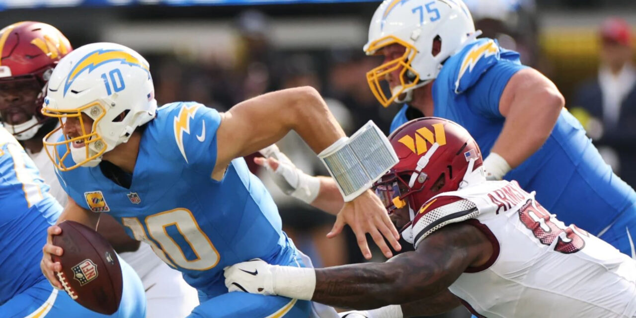 Los Commanders remontan con 27 puntos seguidos y vencen a los Chargers 27-10