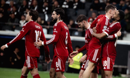 Liverpool revive en la Champions con goleada 5-1 ante el Eintracht Frankfurt