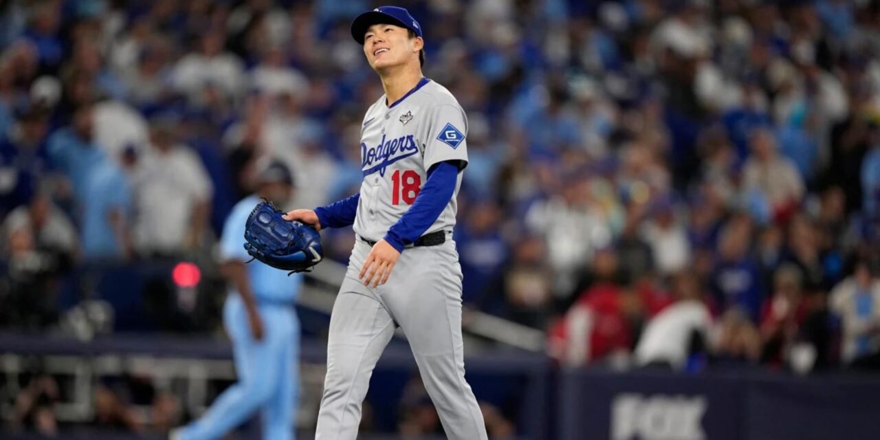 Yamamoto y Dodgers fuerzan a 7mo juego de la Serie Mundial, con victoria de 3-1 sobre Azulejos