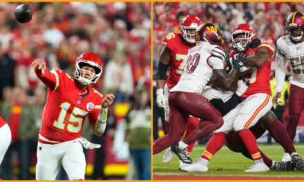 Mahomes y Hunt lideran a Chiefs en victoria 28-7 sobre Commanders, su novena seguida en la serie