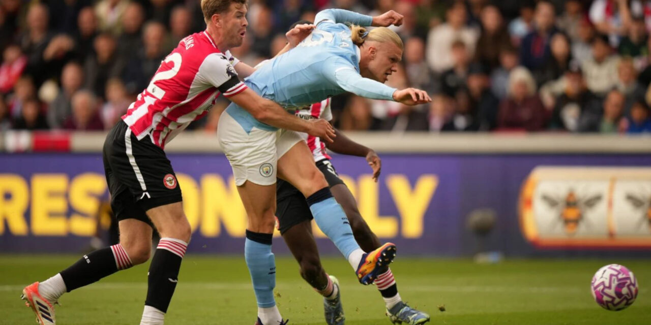 Haaland anota y Rodri se lesiona en triunfo del Man City ante Brentford en la Liga Premier