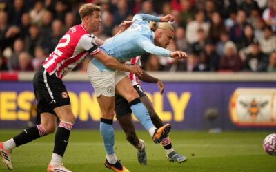Haaland anota y Rodri se lesiona en triunfo del Man City ante Brentford en la Liga Premier