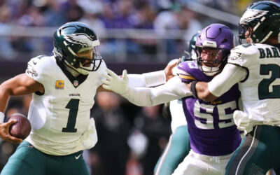 Jalen Hurts impulsa victoria 28-22 de Eagles ante Vikings con 326 yardas y 3 touchdowns
