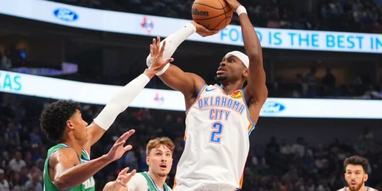 Thunder resiste furiosa remontada de Mavericks y gana 101-94 para ponerse 4-0 en la temporada