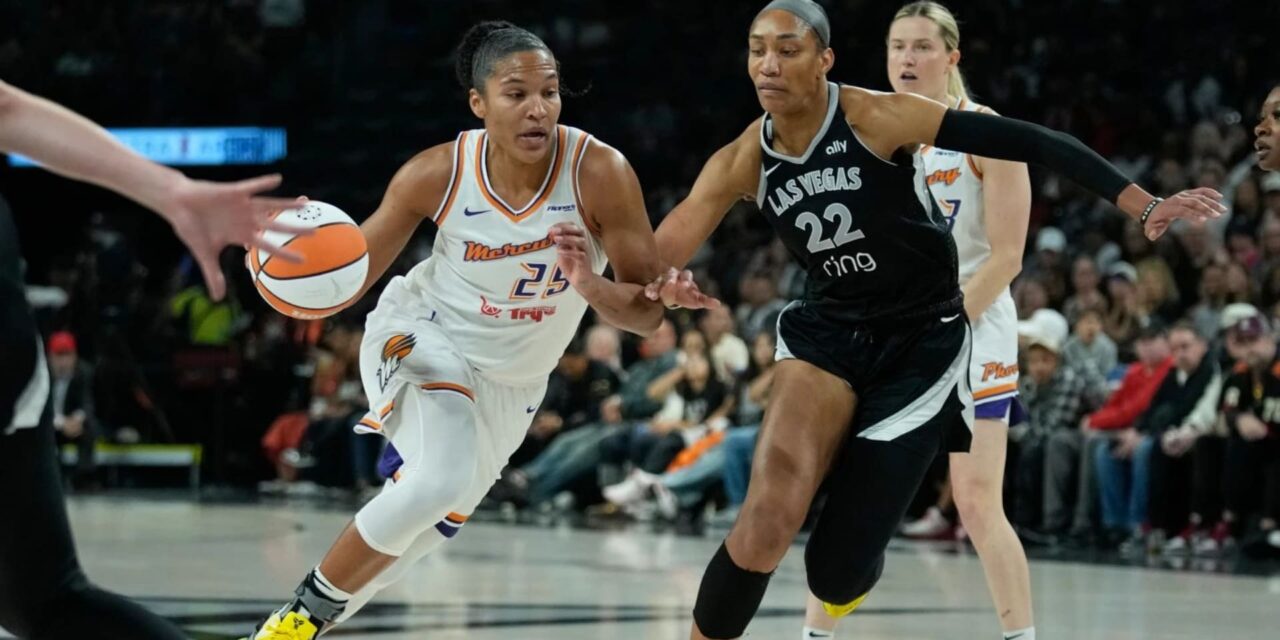A’ja Wilson y Dana Evans lideran a Las Vegas Aces ante Phoenix Mercury 89-86 en el primer partido de las Finales de la WNBA