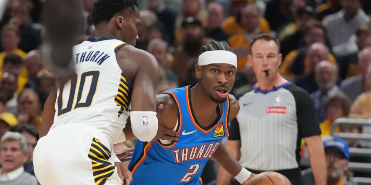 Shai Gilgeous-Alexander anota 55 puntos, el máximo de su carrera, para liderar al Thunder ante los Pacers 141-135 en tiempos extra.