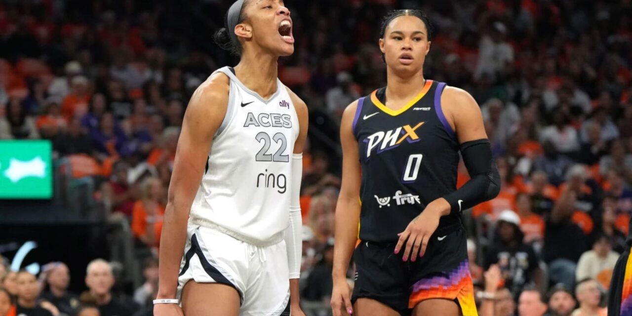 Wilson anota un tiro en el último segundo para que las Aces superen a las Mercury 90-88 y tomen una ventaja de 3-0 en las Finales de la WNBA