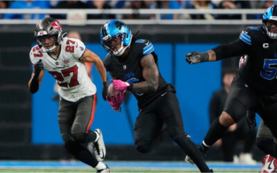 Gibbs logra 218 yardas y dos anotaciones en el triunfo de Lions 24-9 sobre los Bucs