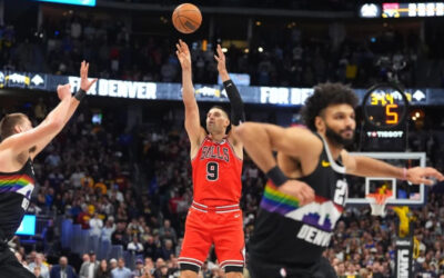 Huerter y Vucevic encestan triples clave y los Bulls vencen 130-127 a los Nuggets