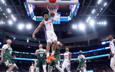 Cunningham ayuda a Pistons en triunfo 129-116 ante Bucks para su 12ª victoria consecutiva
