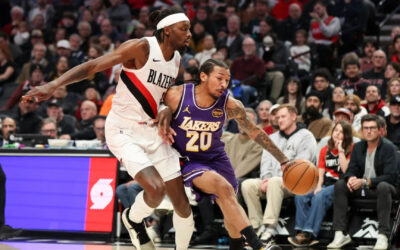 Los Lakers superaron las ausencias de Doncic y Reaves para lograr una victoria por 123-115 sobre los Blazers.