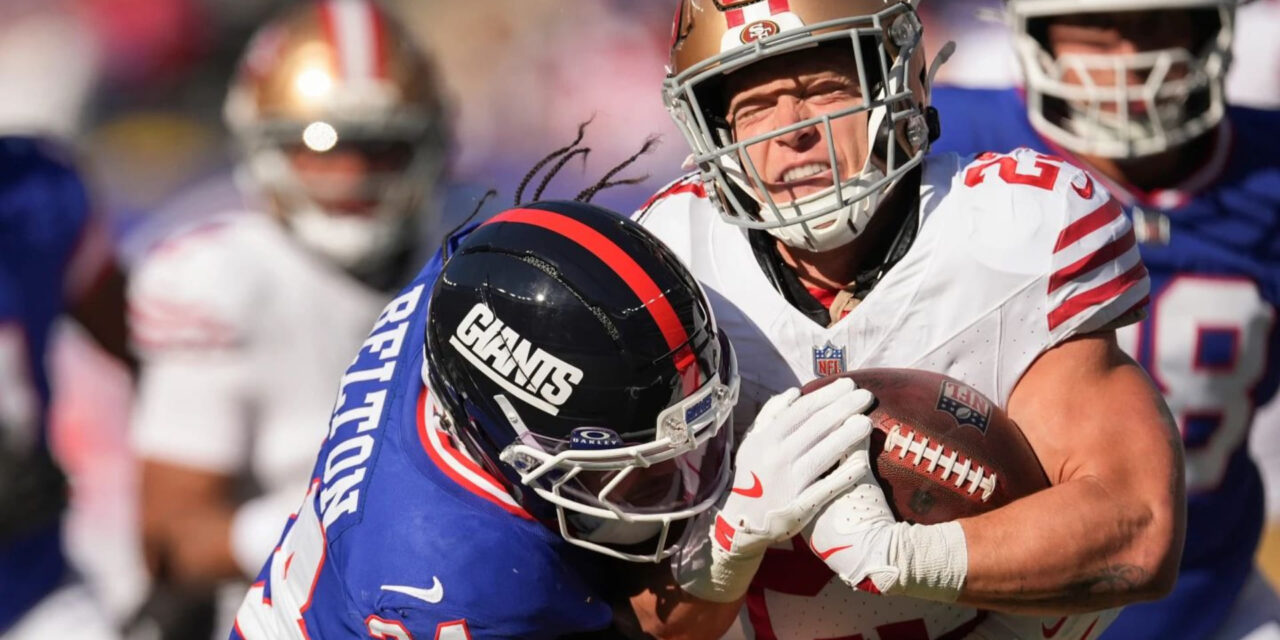 Christian McCaffrey y los 49ers dominan y ganan 34-24 a los Giants