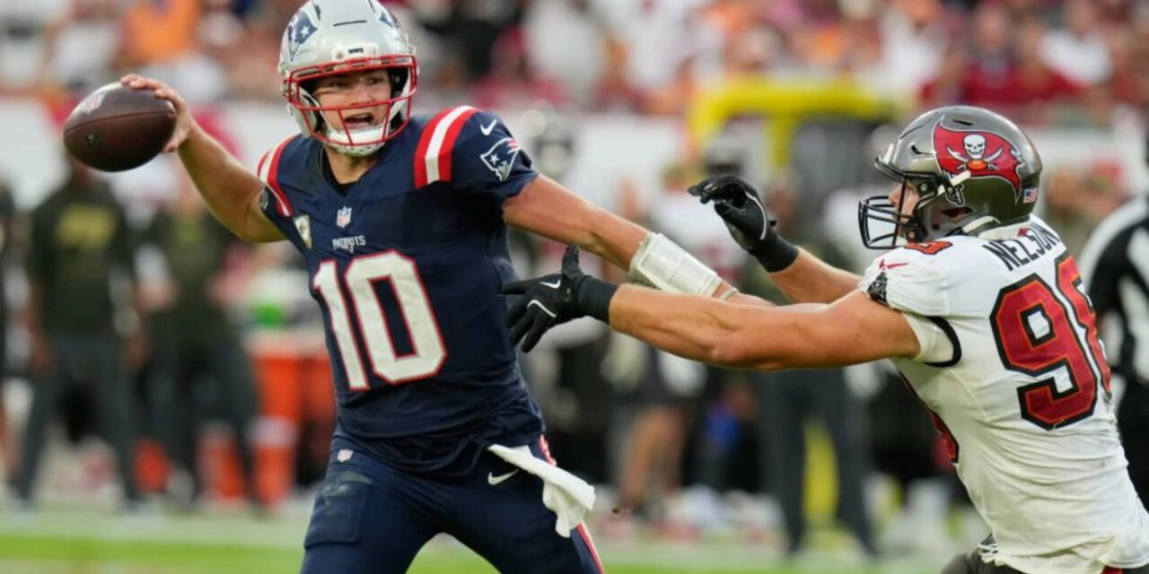 TreVeyon Henderson y Drake Maye lideran a Patriots en victoria 28-23 sobre Buccaneers
