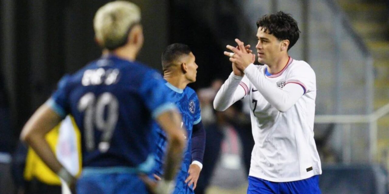 Reyna reaparece de inicio y anota para que EEUU supere 2-1 a Paraguay en amistoso