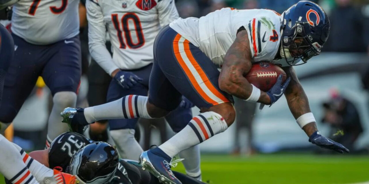 El ataque terrestre dominante de los Bears lidera su 5ta victoria consecutiva, 24-15 sobre Eagles