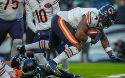 El ataque terrestre dominante de los Bears lidera su 5ta victoria consecutiva, 24-15 sobre Eagles