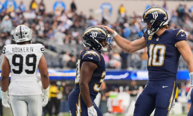 Justin Herbert lanza dos pases de touchdown y los Chargers envían a sus rivales Raiders a su sexta derrota consecutiva, 31-14