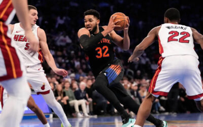 Towns y Shamet impulsan a los Knicks a una victoria por 140-130 sobre el Heat en el partido de la Copa NBA.
