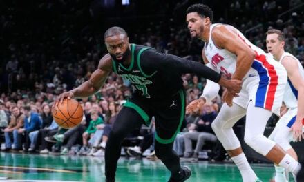 Celtics ponen fin a la racha de 13 victorias de Pistons al imponerse 117-114