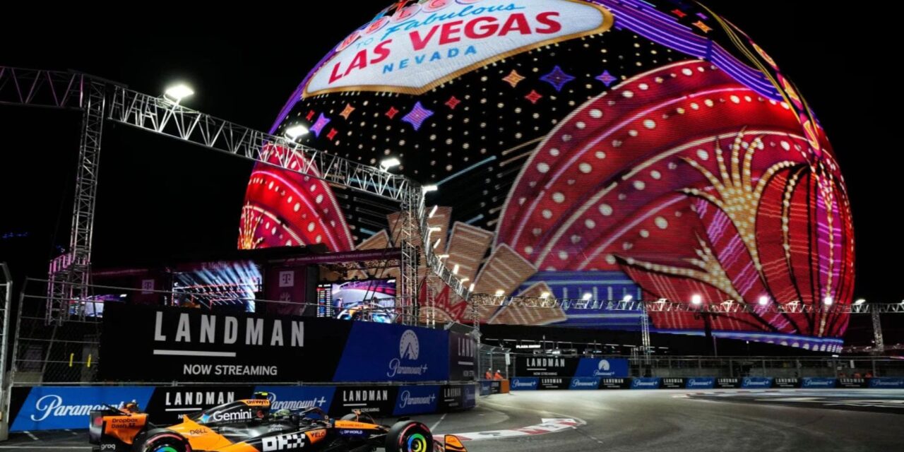 Lando Norris logra la pole en clasificación de Las Vegas bajo la lluvia y Verstappen saldrá 2do