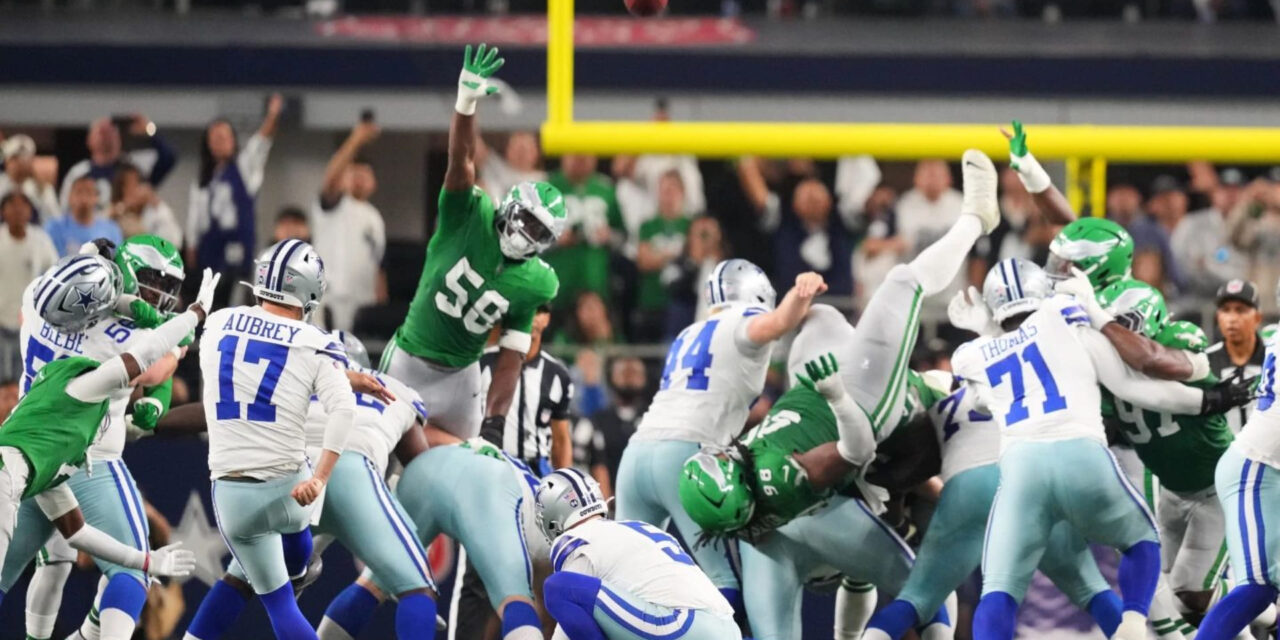 Los Cowboys remontaron 21 puntos abajo para vencer a los Eagles 24-21 con el gol de campo de Brandon Aubrey que puso fin al juego.