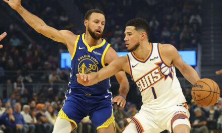 Stephen Curry anota 28 puntos, Moses Moody agrega 24 mientras los Warriors vencen a los Suns 118-107
