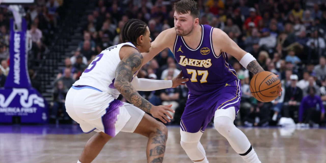 Doncic logra 45 puntos y triple-doble por Lakers, que remontan y vencen a Jazz 143-135