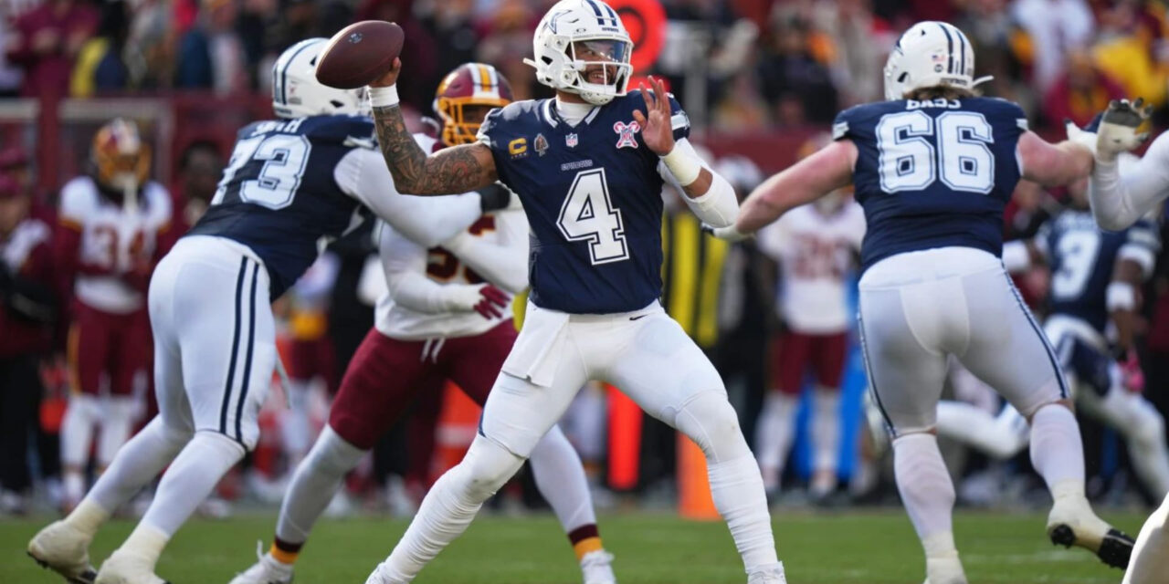 Dak Prescott lanza para 307 yardas y 2 touchdowns; Cowboys superan 30-23 a Commanders