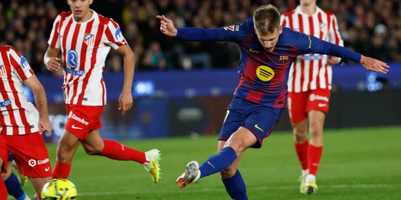 Dani Olmo anota pero se lesiona en victoria del Barcelona contra el Atlético de Madrid