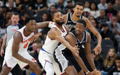 Spurs superan susto por lesión de Wembanyama y vencen 134-132 a Knicks en revancha de la Copa NBA