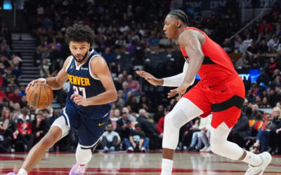 Nuggets superan a los Raptors 106-103 sin el lesionado Jokic