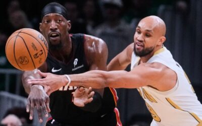 Derrick White anota 33 puntos, su mejor marca de la temporada, y nueve triples, y los Celtics se alejan del Heat por 129-116.