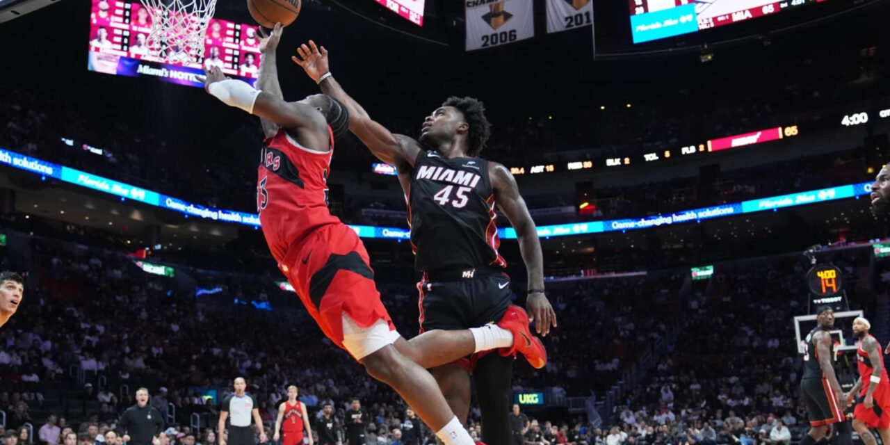 Raptors rompen racha de cuatro derrotas con victoria 106-96 sobre Heat