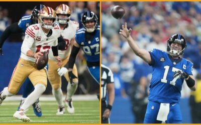 Brock Purdy lanza 5 pases de TD, la mayor cantidad en su carrera, y lidera a los 49ers a su quinta victoria consecutiva, 48-27 sobre los Colts.