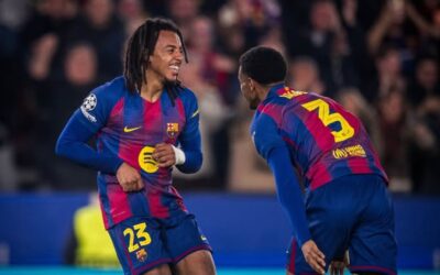 La testa de Kounde rescata al Barça de otra pájara en la ‘Champions’