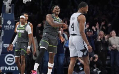 Edwards anota canasta decisiva en victoria de Timberwolves 104-103 sobre Spurs