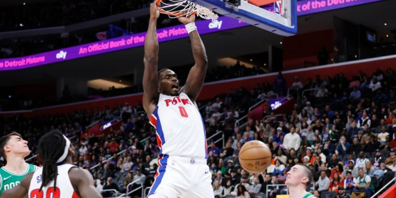 Harris anota 25, Brown falla tiro decisivo y Pistons vencen 104-103 a Celtics